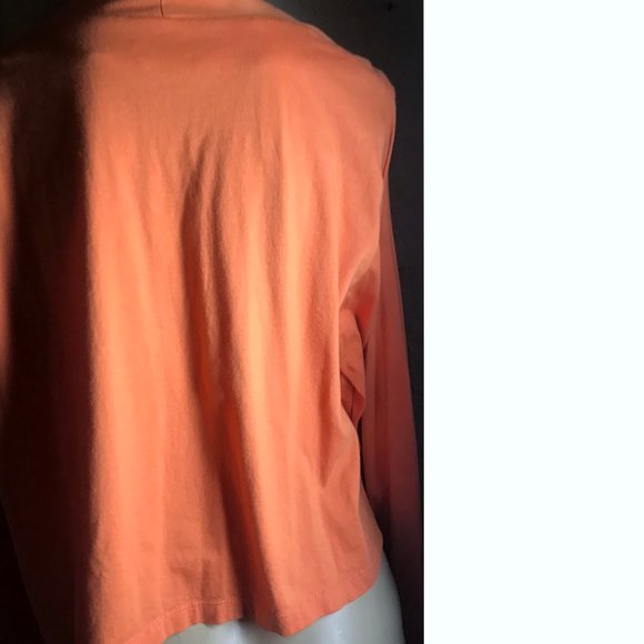 G By Giuliana Orange Cotton Summer Blazer Size 1X - Picture 3 of 9